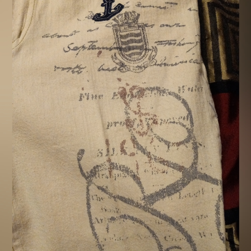 Lauren Ralph Lauren Cream Jeans with Graphic Details - Picture 3 of 10